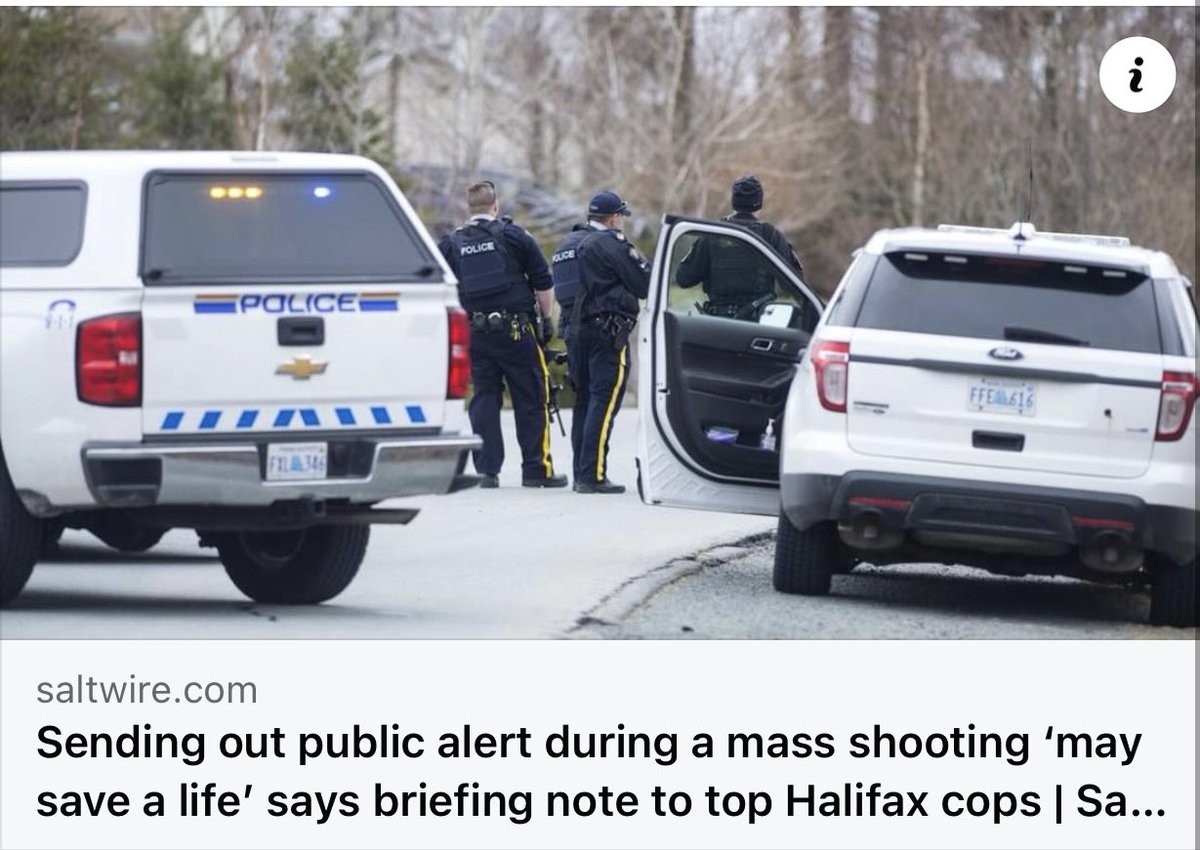 At the time of the horrendous tragedy that took place here in Colchester County 2 years ago, I was a brand new MP. I said then that a public alert should have gone out to warn my constituents an armed and dangerous killer was in the area. I still believe that. ⁦<a href="/nspolinews/">Nova Scotia Political News #NSPoliNews</a>⁩