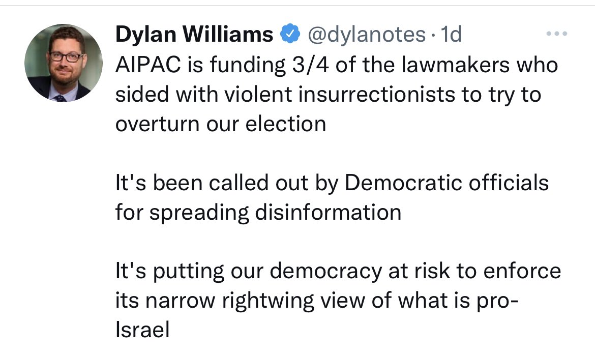 J Street's largest recipient took $55,500 from PACs they say are "putting our democracy at risk." 

Will <a href="/Andy_Levin/">Andy Levin</a> return the checks or will <a href="/jstreetdotorg/">J Street</a> rescind their endorsement?