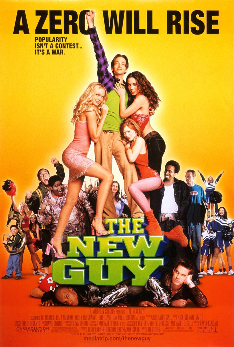 FilmNewsNos's tweet photo. 🎬MOVIE HISTORY: 20 years ago today, May 10, 2002, the movie 'The New Guy' opened in theaters!

#DJQualls #ElizaDushku #EddieGriffin #ZooeyDeschanel #LyleLovett #JerodMixon #ParryShen #AmeerBaraka #KinaCosper #RossPatterson #SunnyMabrey #IlleanaDouglas #KurtFuller #GeoffreyLewis https://t.co/IQ6c1i5yyO