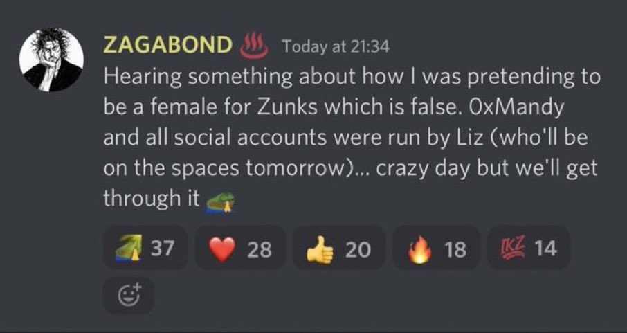@ZAGABOND You also lied 🤥 

Liz admitted on Spaces today she just joined your team a few weeks ago