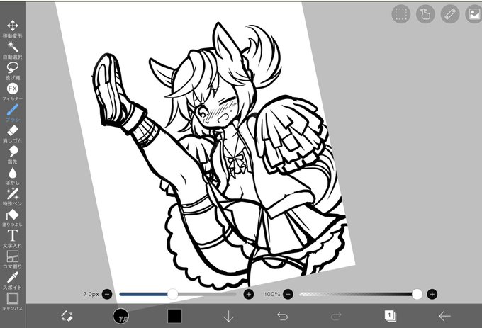 今更描いてるけどラフの時点でもう可愛い(当社比) 