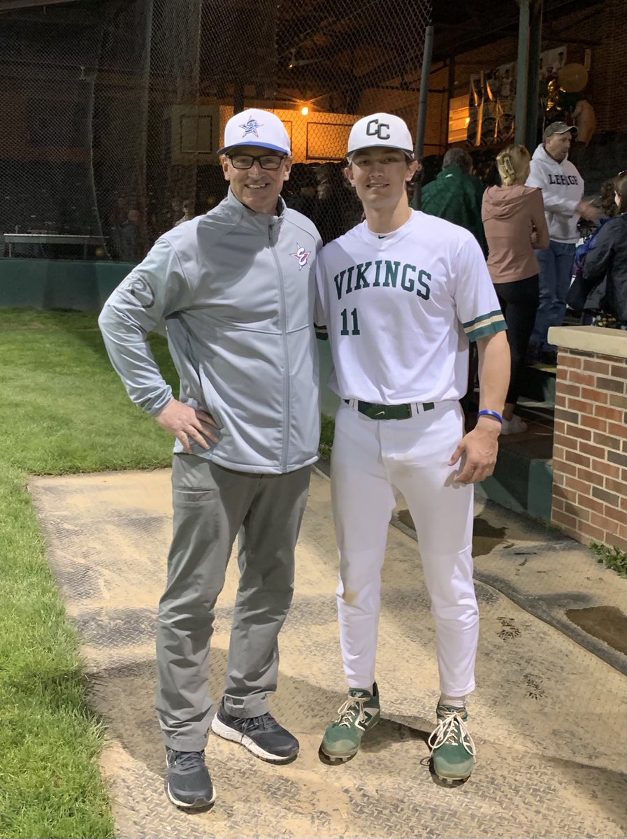 MarkHelselToday's tweet photo. Such a pleasure to watch one of the all-time greatest kids to ever wear our uniform on senior night at his high school at Allentown Central Catholic. Mason Abromitis is a class act. ⁦@ElonBaseball⁩ is getting a special player. ⁦@USElitebase⁩ https://t.co/thNhTyAPMs