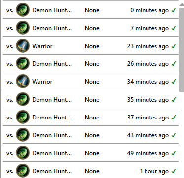 The DH meta really killed my spark for the game, but figured i'd give it a go again after being told the meta is more varied now. Well as it turns out... its not : )