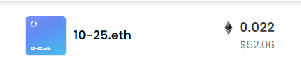 DigitDayClub's tweet photo. 10-25.eth & 10-22.eth sold for 0.022 ETH #DigitDayClub 👀 https://t.co/D4BegUm26o