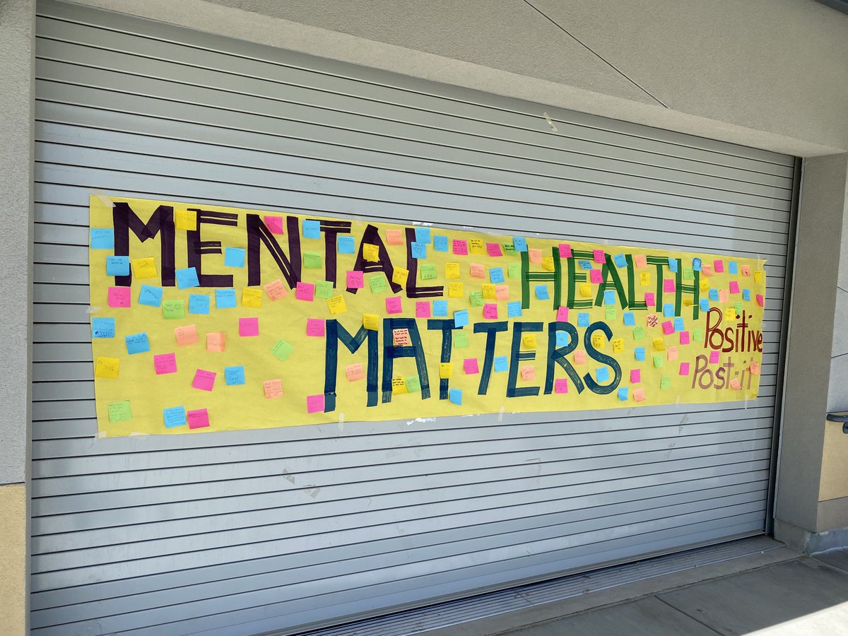 JulieBoesch's tweet photo. Mental Health Awareness Month being recognized!! I love the kids notes!! Just pure inspiration and motivation to keep moving forward! #wearemaplemustangs https://t.co/EBUEF6FIbE