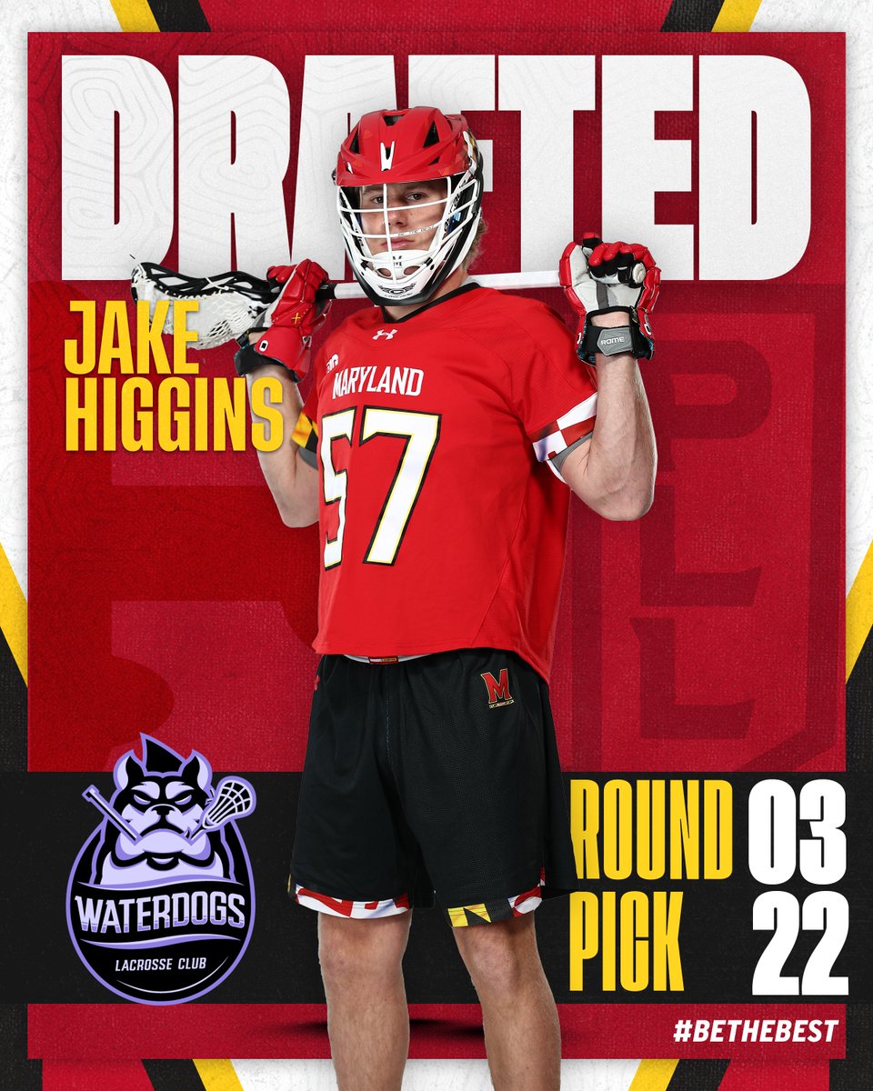 TerpsMLax's tweet photo. HIGGINS!

Jake Higgins goes 22nd overall to the @PLLWaterdogs!

#BeTheBest https://t.co/95bgy3lZVH