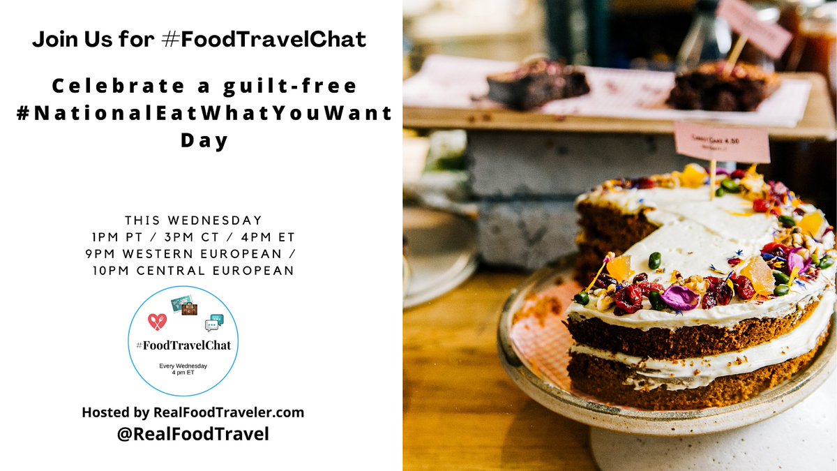 Nab a sneak peek at the questions we'll be asking on #FoodTravelChat tomorrow, 4pm ET. Hope you can join us! 

<a href="/MLcookie/">john chereka</a> <a href="/MomsWanderlust/">Passports & Pigtails 🧡💙</a>
<a href="/NotTheHoff/">Ramshackle Pantry</a> <a href="/obligatraveler/">obligatory traveler</a>
<a href="/PoshPorts/">Posh Ports</a> <a href="/pubclub/">club pub fiction</a>
<a href="/RudiGourmand/">RudiGourmand</a> <a href="/RushaSams/">Rusha Sams</a> <a href="/crepe_wagon/">Crepe wagon</a>

realfoodtraveler.com/this-week-on-f…