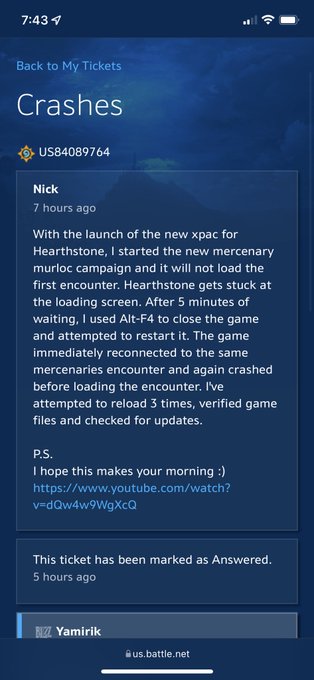 I Rick rolled a @Blizzard_Ent GM and I loved his reaction. I can only hope he shared it around the office<a class="tags" target="_blank" title="On Twitter" href="/?out=eyJ0eXAiOiJKV1QiLCJhbGciOiJIUzUxMiJ9.eyJpYXQiOjE3MjczMjUyNzAsImlzcyI6InR3cG9ybnN0YXJzLmNvbSIsIm5iZiI6MTcyNzMyNTI3MCwiZXhwIjoxNzU4ODYxMjcwLCJyZWRpcmVjdF91cmwiOiJodHRwczovL3R3aXR0ZXIuY29tL0JsaXp6YXJkX0VudCJ9.n4fMXA5FNwlAFF-_FU-NKeZWkXsDcckf-0CNCzHveQvANDDsFVy0sfvMHuLVlFJen3m_0Ld2WHx-LcFAoZ7ERA">@Blizzard_Ent</a><a href="/tag/blizzard"class="tags"><span>#blizzard</span></a><a href="/tag/hearthstone"class="tags"><span>#hearthstone</span></a>