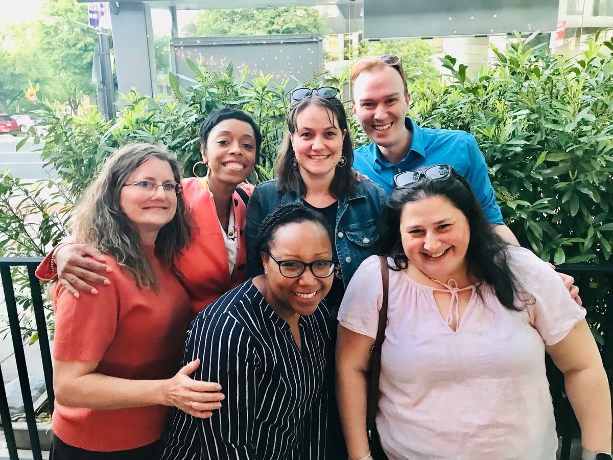 Prof_LMHarris's tweet photo. Some of the @UDCLaw #clinical team enjoying catching up with each other and our colleagues at DC area schools at a @TheAALS #ClinicalConference social gathering. So great to connect with folks outside, in person, on a beautiful spring evening. https://t.co/qJVgOG0lJ9