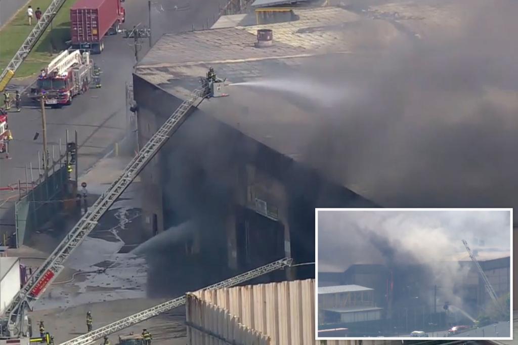 nypost's tweet photo. NJ trash facility blaze prompts evacuations; 1 sought https://t.co/JleTiDaLMU https://t.co/s2QZpTsAQh