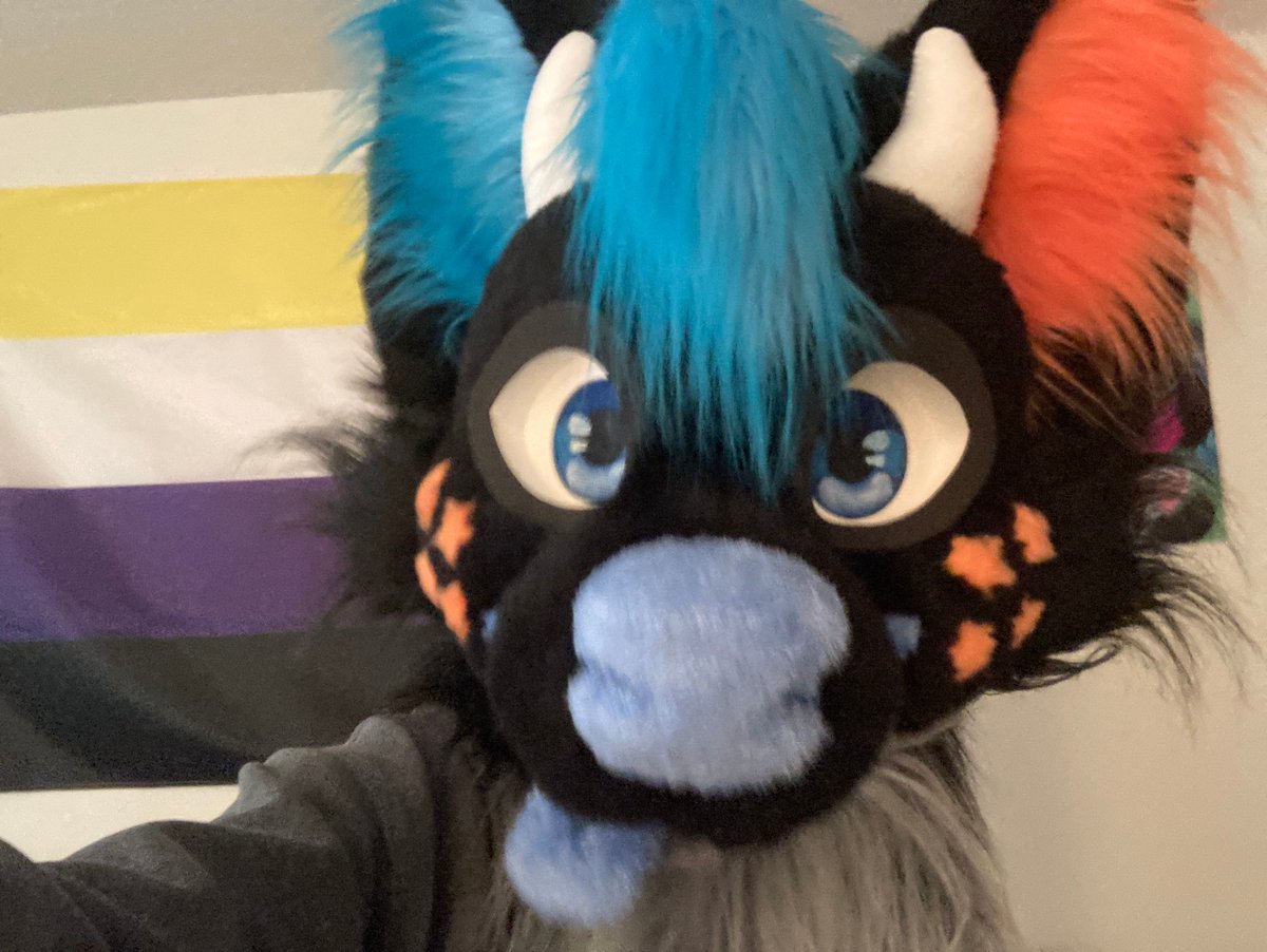 DitrusNight's tweet photo. Came out to my family as nonbinary after almost a year in the closet. They're so supportive and I'm so happy that they're trying their best to support me ❤️
#fursuit #lgbt #nonbinary #enby
Also, thanks to @Whitestar_001 for helping me out with things. https://t.co/Hg5LlJ0lP9