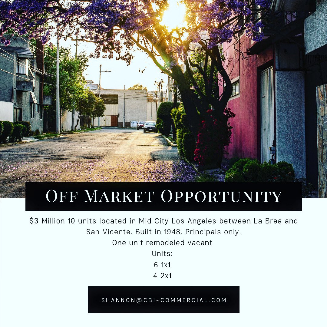 ShannonMcLendon's tweet photo. New Multifamily Off Market for Sale.
$3 Million 10 Units.
📧shannon@cbi-commercial.com
-
#commercialrealestate #realestate #cre #realestateinvesting #realestateagent #property #commercialproperty #commercial #investment #realestateinvestor #business #investmentproperty #multifam https://t.co/nIWWDgSd2E
