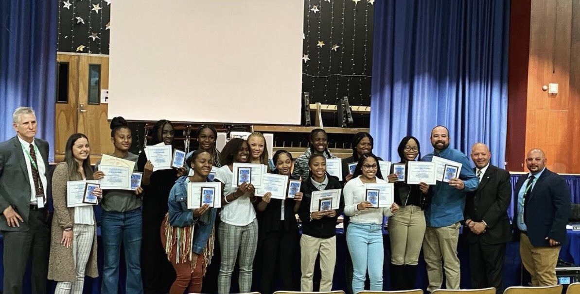 EwingHighGBB's tweet photo. A special thanks to the Ewing Board of Education, the Ewing Township Council, & the Mercer County Commissioners for celebrating our amazing season and accolades. A huge thank you to the POAC Autism Walk for allowing us to volunteer for such an amazing event! #EwingPride https://t.co/HdXG4dAaG5