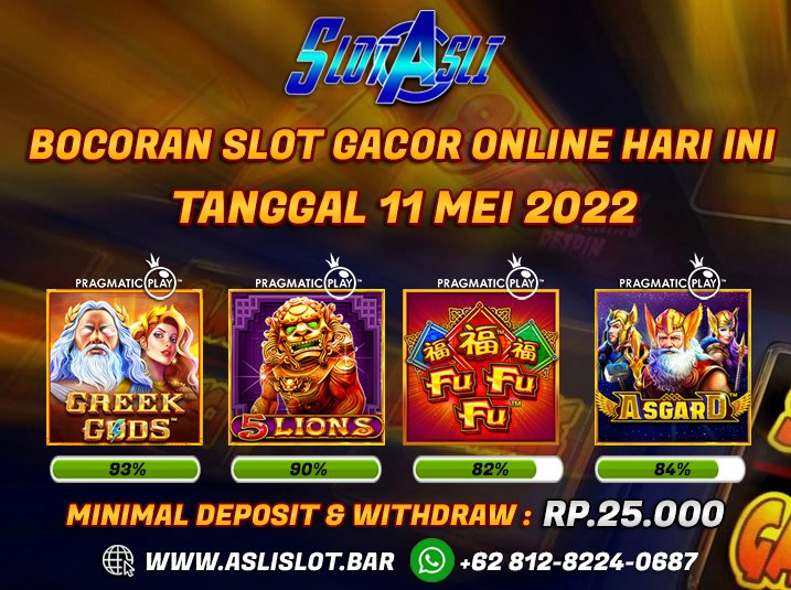 SlotAsli's tweet photo. Bocoran Game Slot Gacor Hari Ini Tanggal 11 Mei 2022 Dengan Beragam Situs Slot Online Uang Asli Terbaik. Adanya Informasi RTP Slot Gacor Online Tertinggi Hingga 93%.

https://t.co/cH3XV3otKx

#SlotAsli #SlotOnline #SlotGacor #SlotIndonesia #BocoranSlot #RTP #SlotOnline #SlotGames https://t.co/kORHHJghzS