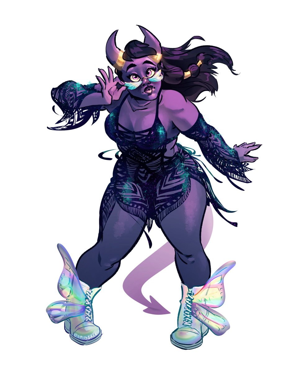 Spiderlair's tweet photo. A commission for @queenopheliaa of their tiefling OC Nakith!

#DigitalArt #tiefling #FantasyArt #CommissionsOpen #spiderlair https://t.co/0oMzEQeJqx