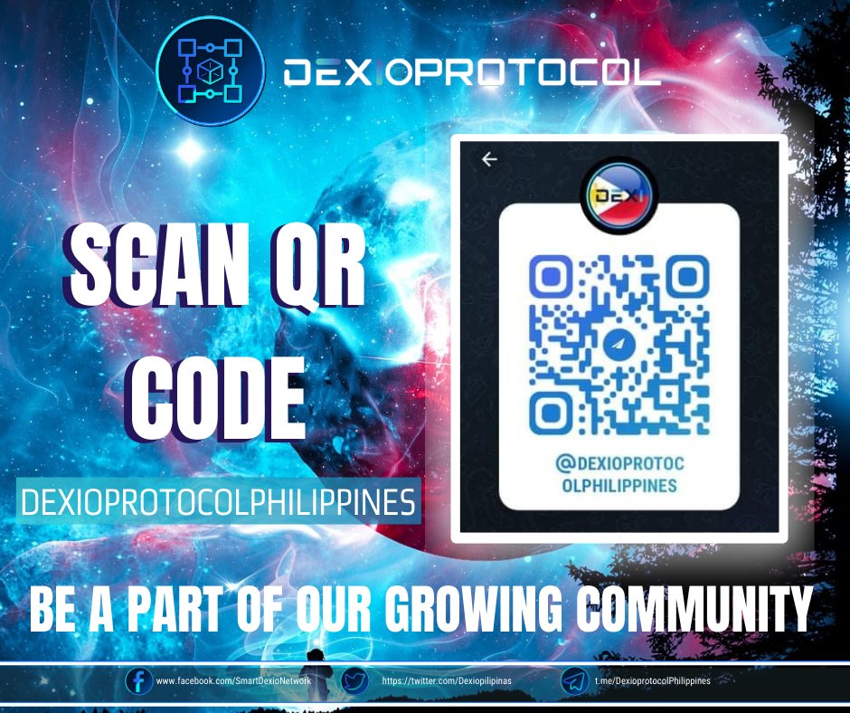 DEXIOPILIPINAS's tweet photo. Guys,Join na kayo sa Official Telegram group chat ng DexioPilipinas!
Just click this link or Scan the Qr Code para makajoin ka!😉
https://t.co/lmOBA8bPpz
@dexonian @dexioprotocol @coachmiranda #DEXI #DXG #DEXIOPROTOCOL #DEXIOREVOLUTION #CryptoCurrency
#NFTCommunity #P2E https://t.co/BHSCh0ZYGi