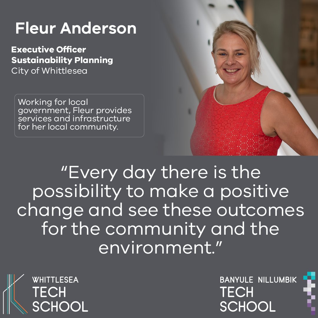 Celebrating Careers in STEM! Every journey is different, no pathway is the same. Check out our latest career profile on Fleur Anderson: banyulenillumbiktechschool.vic.edu.au/stem-careers/

#TechSchools #STEMcareers #STEMEducation #WhittleseaTS #BNTS #STEM #careers