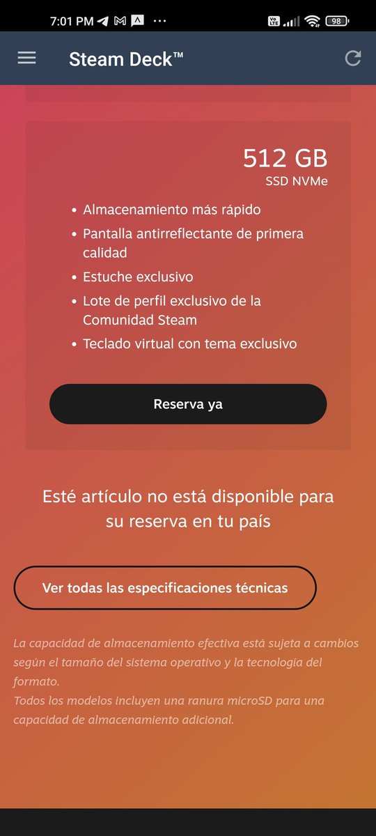 Urisesu187's tweet photo. @EvilAFM Ustedes por lo menos puedes pedirla en México no está disponible para comprar directamente con valve https://t.co/YpkUGSEFZQ