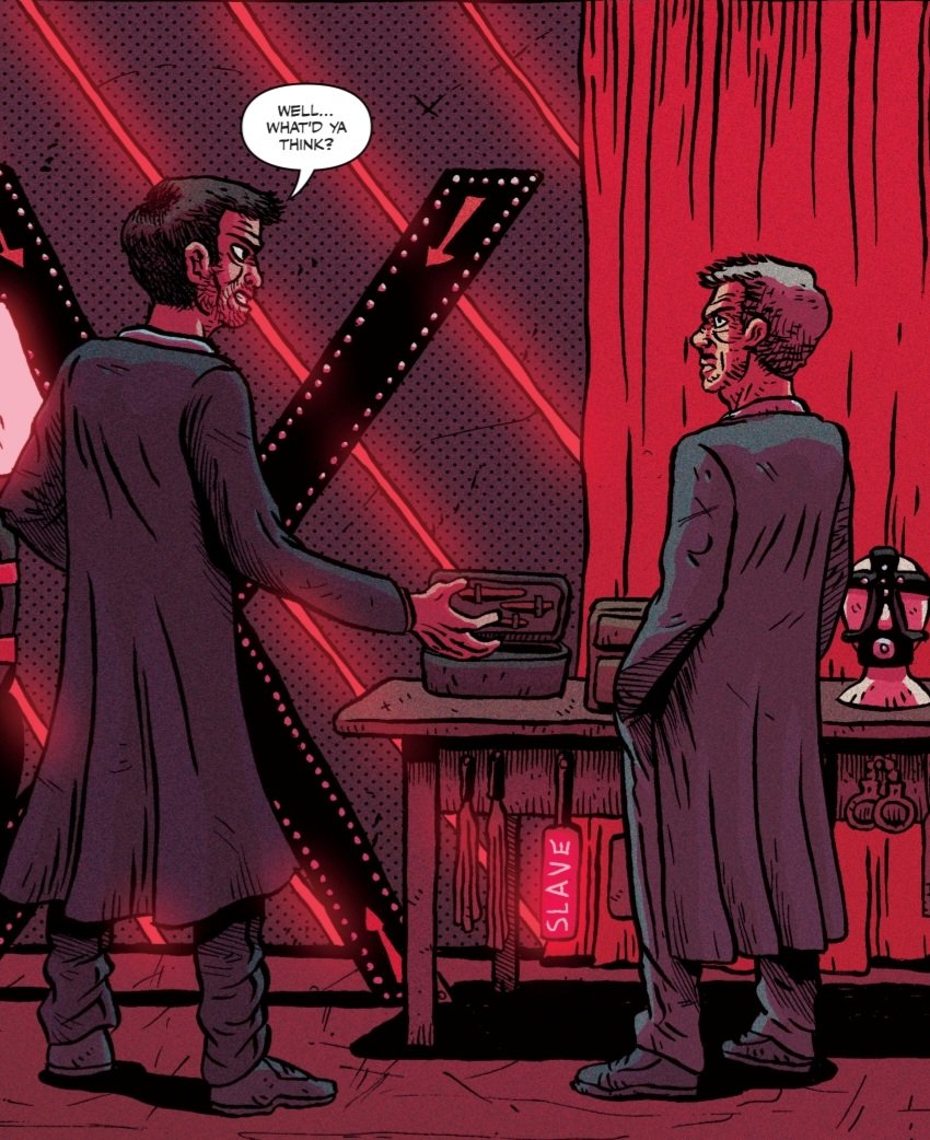 opposite_number's tweet photo. The Devil in the black truck returns tomorrow in #Heavymetaldrummer Issue 4! Some of my favourite covers on this one!

#allhailbehemoth #indiecomics
#NCBD #horrorcomics #PsychedelicArt https://t.co/JfLTQQdjOU