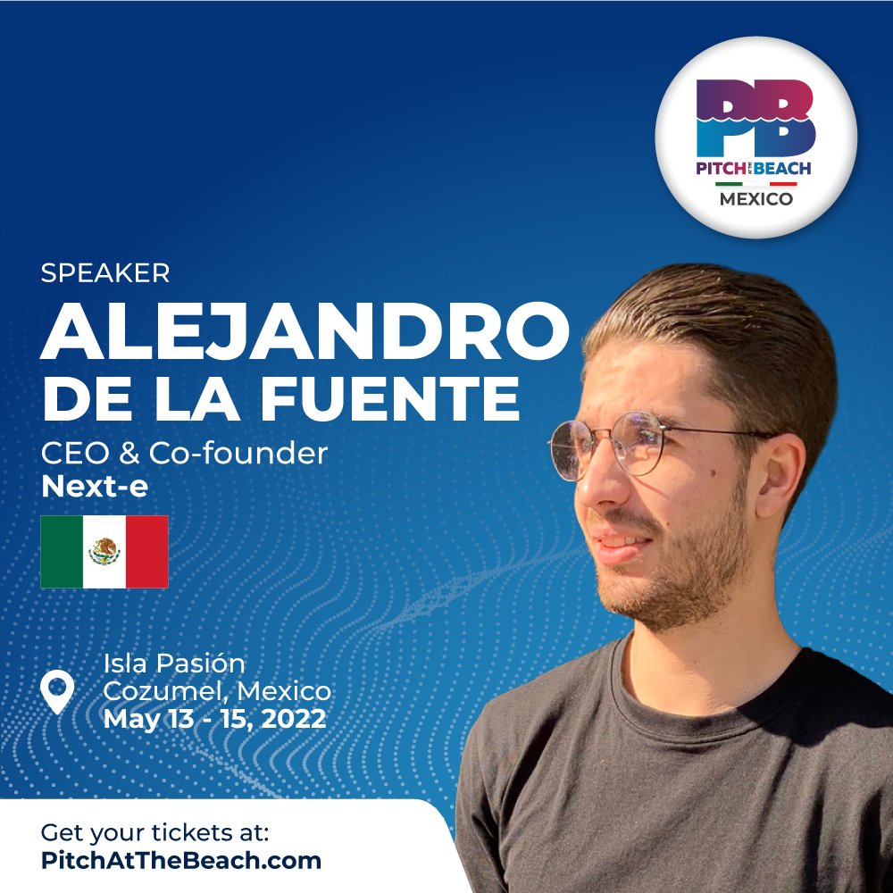 Pitch at the beach🇲🇽

💡Alejandro de la Fuente
CEO y cofundador de Next-e

💡Ricardo Cevada 
CEO y cofundador Habilidades para la industria

💡Zuriel Cevada 
Co-fundador y CTO de SkillsForIndustry  

Nos acompañan los días 13,14 y 15 de Mayo