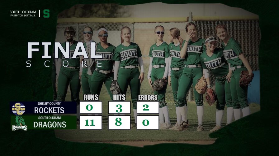 sohssoftball's tweet photo. Final: South 11 🏆 Shelby County 0 (5 innings) https://t.co/XEqQIqUcYr