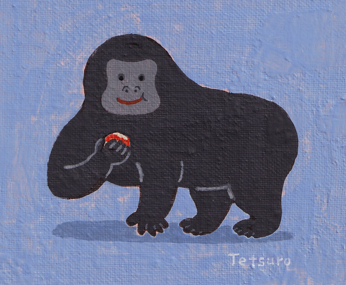 kawamototetsuro's tweet photo. 少し前に描き溜めた、絵の具の手描きイラスト。その2はゴリラです。#illustration #ゴリラ #動物 #illustrator #アートワーク #イラストレーター #イラスト #手描きイラスト #animals #golila https://t.co/d3jurDYPqT