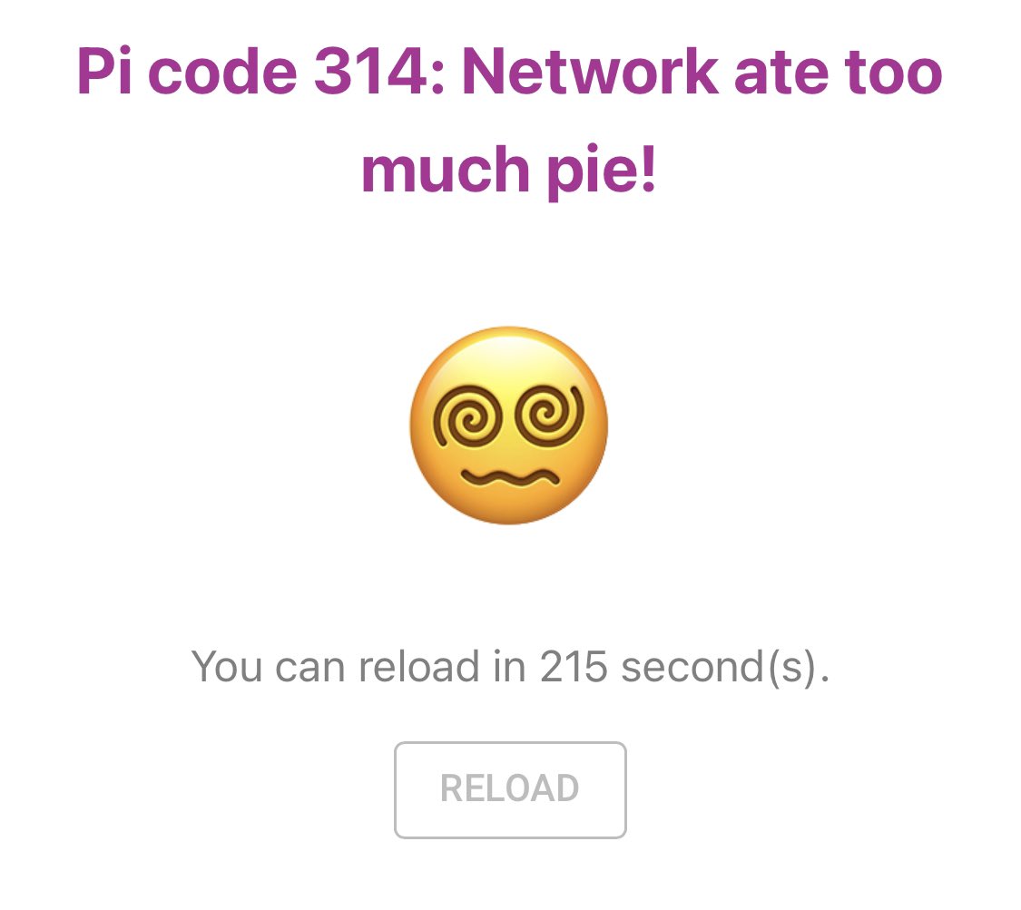 WatcherBond's tweet photo. What’s going on…?! $pi
全然入れない。。 https://t.co/4AbmgMCSaS