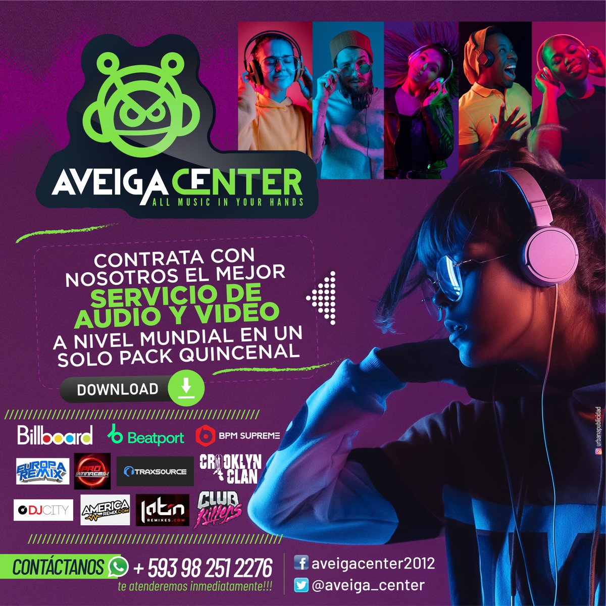 aveiga_center's tweet photo. Hey Dj, Vj, radios, melómanos. Necesitas actualizarte en música y videos.
En Aveig@ Center, tenemos excelentes promociones para clientes que se suscriban. Acceso a packs desde $ 12 quincenales. 
Contáctanos por este medio o https://t.co/0QdQF2JvrZ
Ya subido MAYO B 2022 https://t.co/CLg99E4eWw