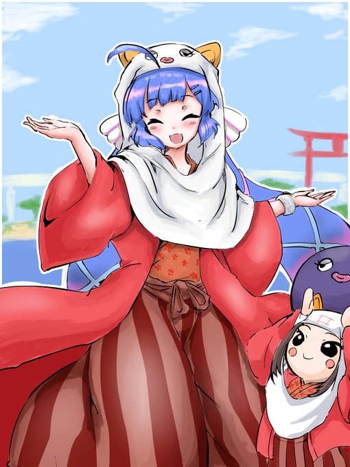 #ウナちゃんウキウキウェンズデー
今日はご当地キャラの日!!描くに当たってウナちゃん周りを調べた結果こうなりました 