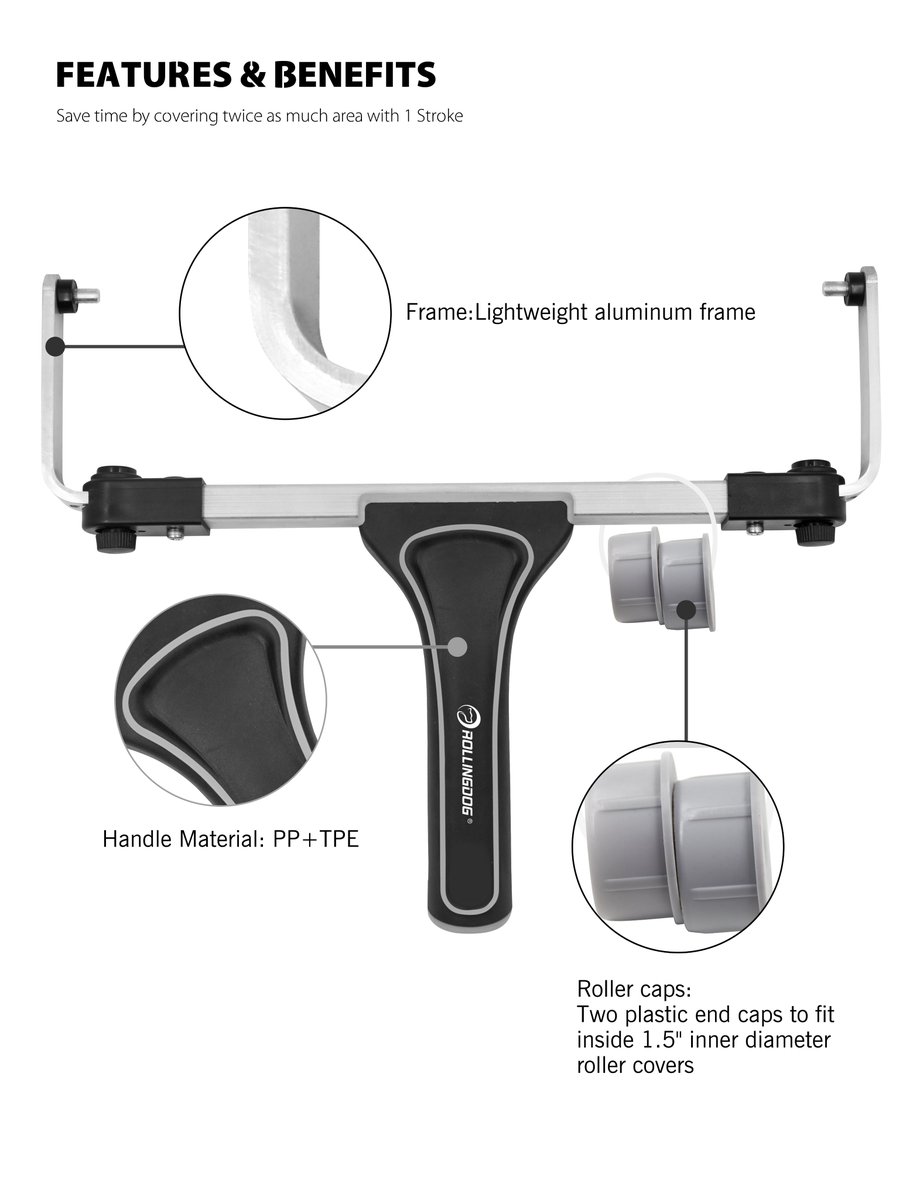 Rollingdogtool's tweet image. ROLLINGDOG 12-18&quot; Adjustable Paint Roller Frame has posted on THE DECORATOR UK and In Paint USA magazines,We&apos;re improved our frame two end details as shown as below.#rollingdog #rollingtools #lagerpaintingprject #wallpainting #homepainting #bestsellamazon #paintingtool