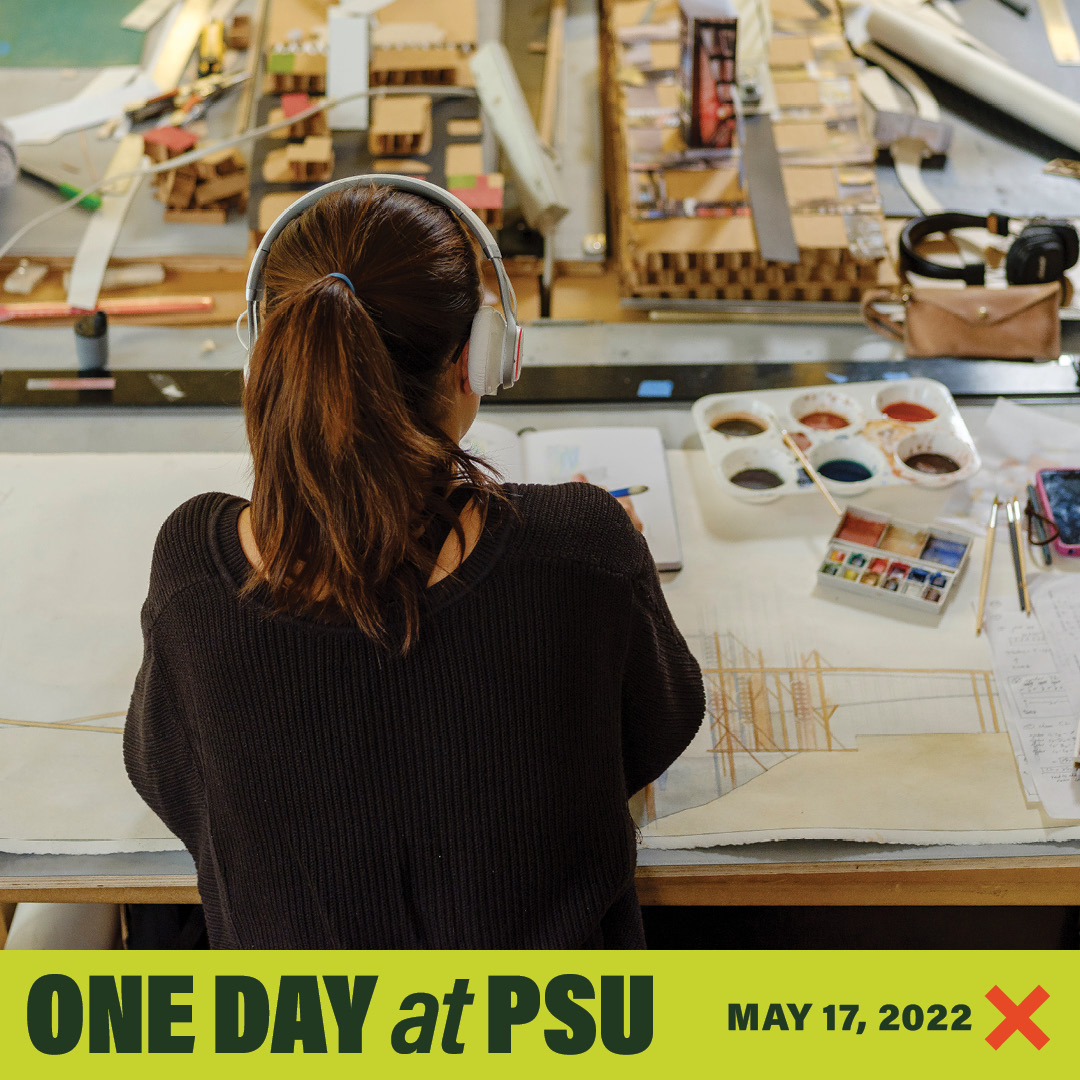 Portland_State's tweet photo. Coming Soon! Make your day part of One Day at PSU. Tuesday, May 17, capture a short video of your day. Clips will be edited together into a day-in-the-life of campus video! Learn more https://t.co/oVNEDtZSZ0 #portlandstate #portlandstateuniversity #remoteviks #OneDayAtPSU https://t.co/BxdANVSCRb