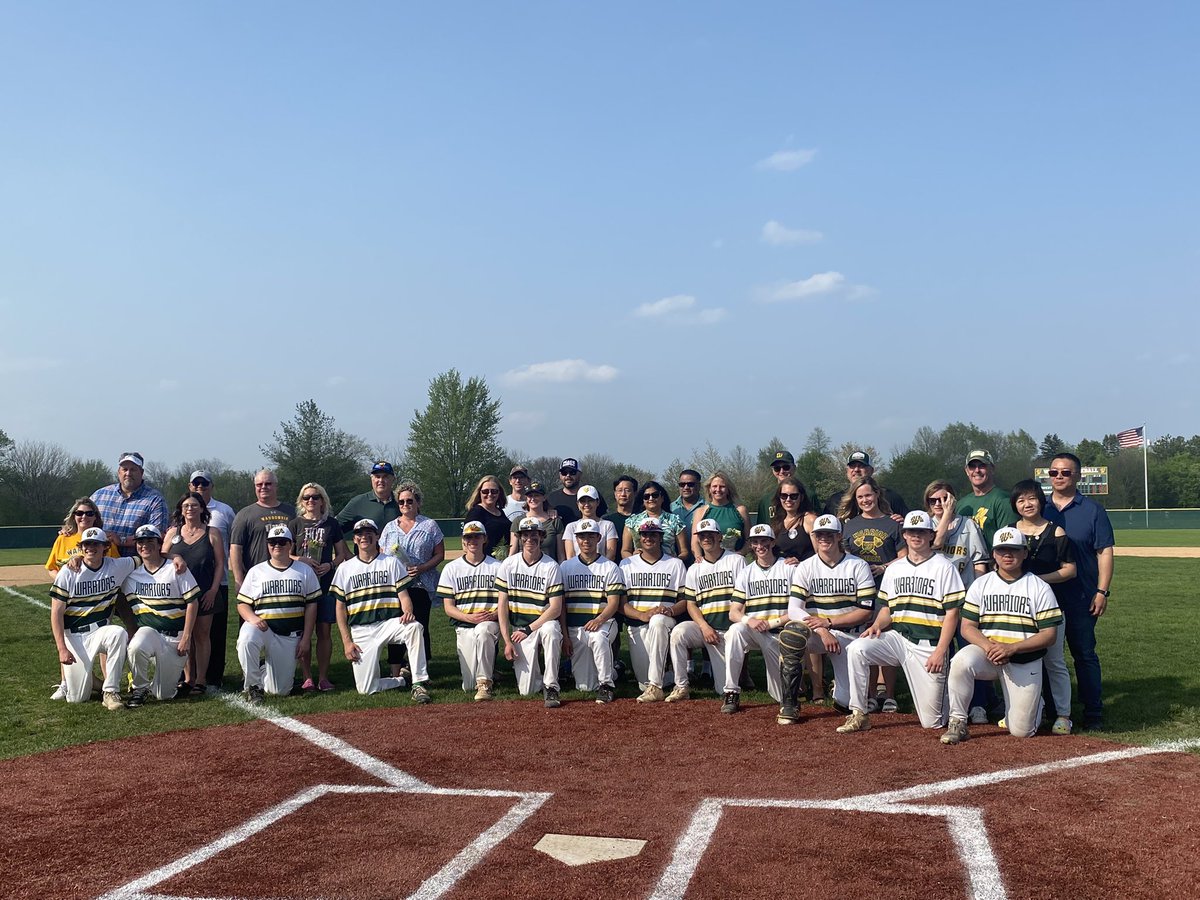 wvhsbaseball's tweet photo. Warriors win on Senior Night. @carterking04 throws a 5 inn CG gem #bushhog The offense was lead by Tyler Patton who drove in 5. Thanks Seniors for all you’ve done, but not done yet #loveourguys

Shout out to Coach Berardi and the JV team who locked up the DVC championship tonight https://t.co/K0ynYIDH4T