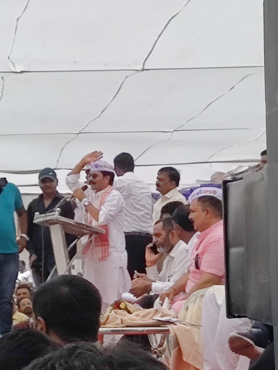 NatvarP46's tweet photo. Manifestation by all unions of employees of the Govt.of Gujarat for the revival Old Pension Scheme (OPS) against the present New Pension Scheme ( NPS) @ Satyagraha Chhavani, Gandhinagar on 9th May,'22. https://t.co/YCYey12HvJ