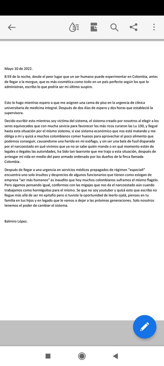 bmlq24's tweet photo. @petrogustavo así mata el sistema a los colombianos. https://t.co/5tQ1ITVlbP