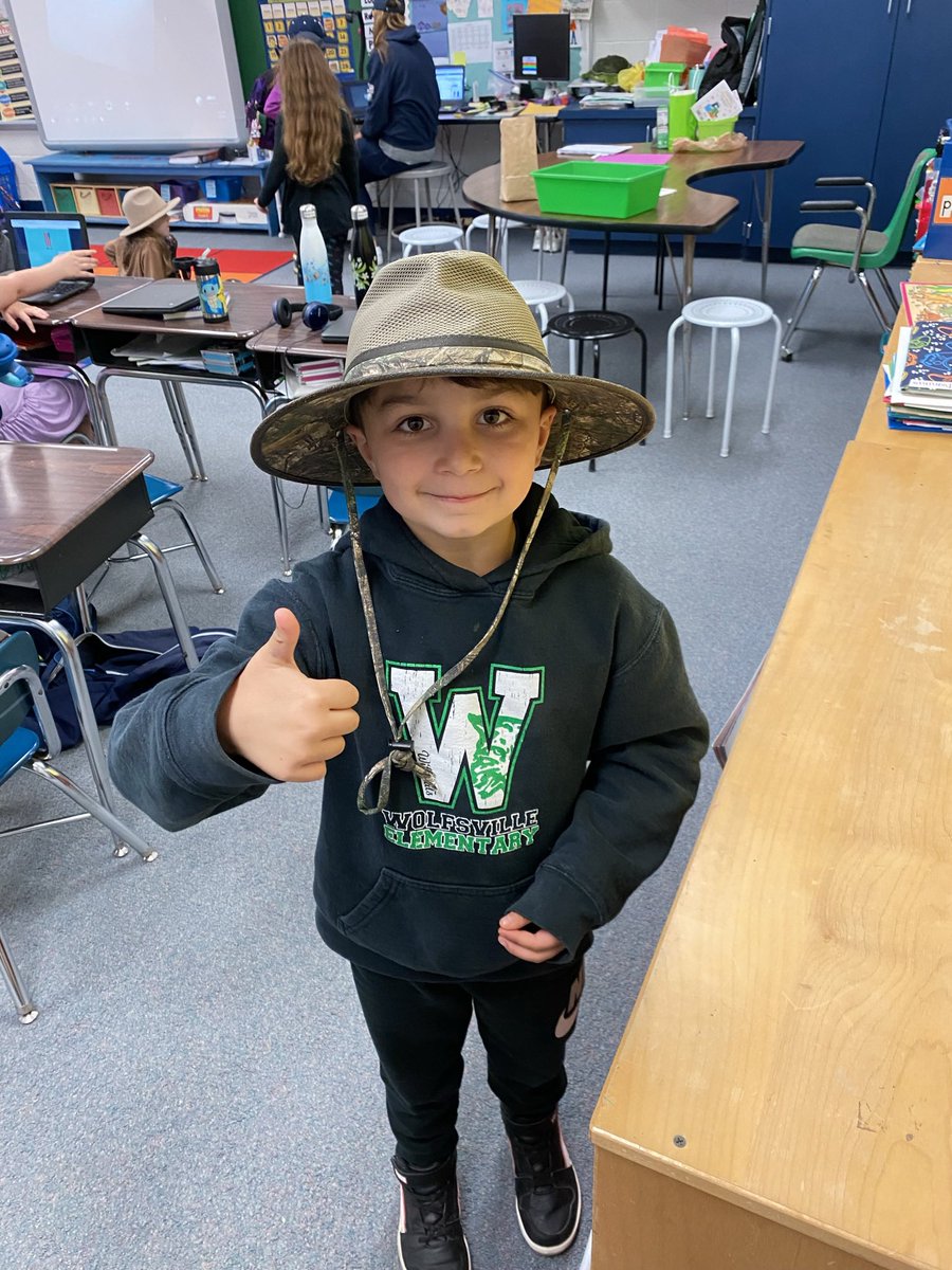 MrsDill2's tweet photo. Let week we hit our first #iReady school wide goal & to celebrate we had an epic hat day! #400names #strivefor45 #WFESProud https://t.co/kPgtxSnsyr