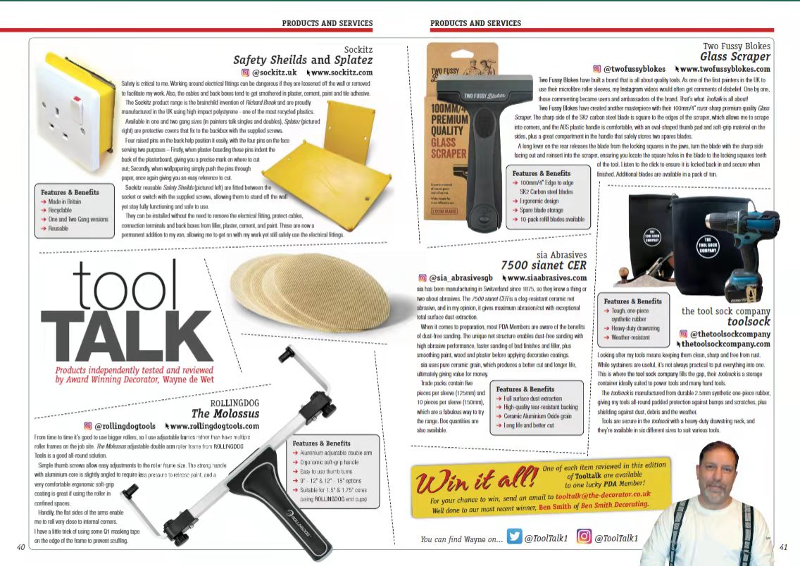 Rollingdogtool's tweet image. ROLLINGDOG 12-18&quot; Adjustable Paint Roller Frame has posted on THE DECORATOR UK and In Paint USA magazines,We&apos;re improved our frame two end details as shown as below.#rollingdog #rollingtools #lagerpaintingprject #wallpainting #homepainting #bestsellamazon #paintingtool