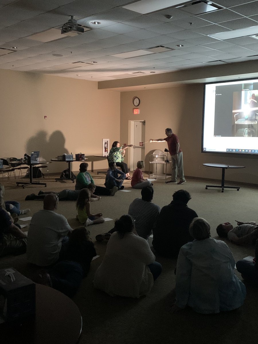 DaleGoatley's tweet photo. @GRRECKY #STEMCS teachers had a great evening with @RicoTyler to explore and understand more about lunar eclipse cycles! Be sure to check the night sky on Sunday May 15th for a beautiful sight, the “Super Flower Blood Moon” 🌙 ! https://t.co/ZRJEpgD1HY