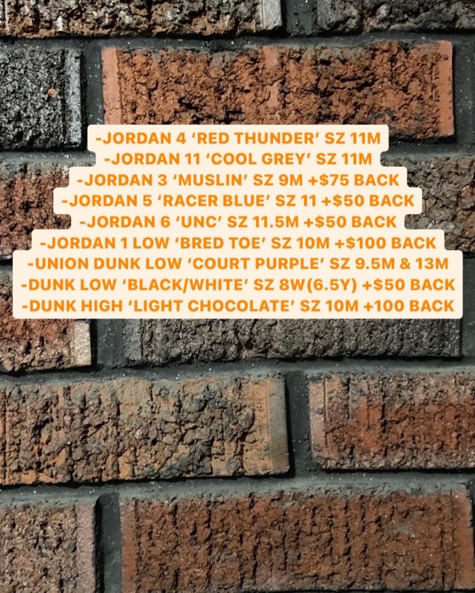 BrickroomKicks's tweet photo. 🚨ROUND 006🚨

Running it back let’s go! 

(15 slots remain at the time of this post)

*dunk low ‘b/w’ is +$75 back to you NOT $50)* https://t.co/Cq15PIyWEK