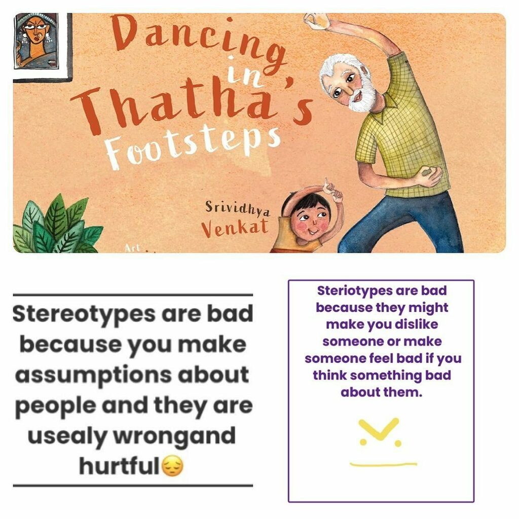 aeslibs's tweet photo. What is a stereotype and how can it be hurtful? 3rds read “Dancing in Thatha’s Footsteps” and tackled this tough question! @westboroughk12 @mendesjjohn @venkatsrividhya https://t.co/g2lK3YOTNP https://t.co/bDFoGl0OwT