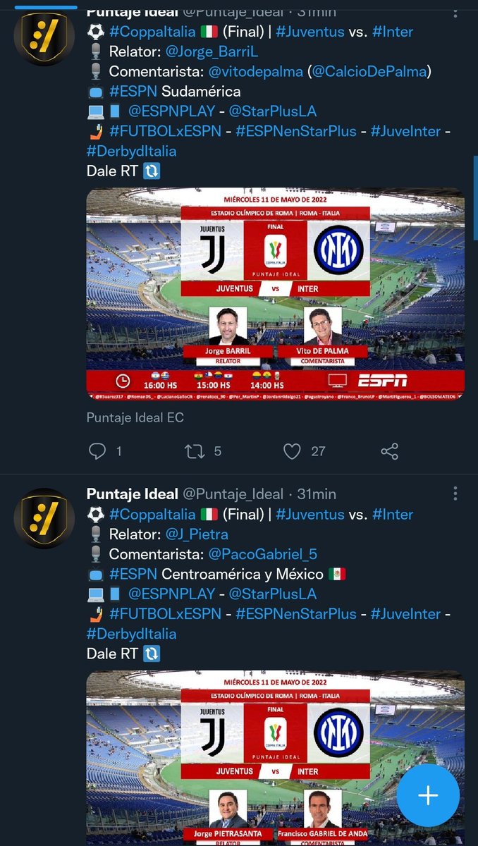 FutbolMxEnTv's tweet photo. A los directivos de @ESPNmx no le importa la opinión de la audiencia. Por qué insisten tanto con Jorge Pietrasanta y lo exponen de esa manera? A la gente ¡NO LE GUSTA! que les cuesta dejar la señal argentina. Vito y Jorge son el Ortiz y Agulla de la Serie A. #EspnNoMasPietra https://t.co/WqNfDTll7j