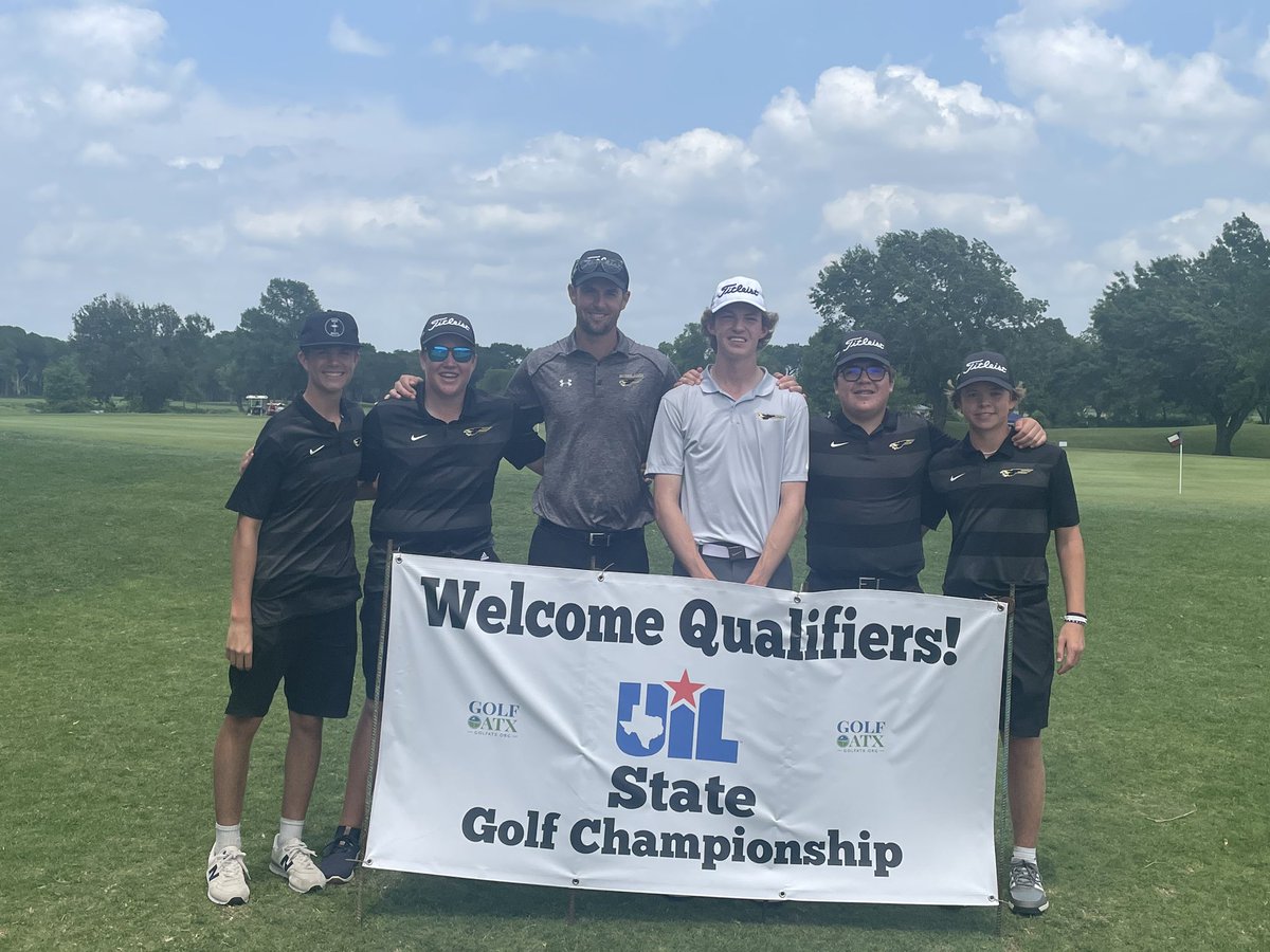 coachcogburn's tweet photo. Proud of these guys. First golf team to compete at state and finished 8th overall. Also a huge shoutout to the moms that drove down on Mother’s Day to support these guys! @Bushland_Golf @BushlandISD @BushlandHS @PressPassSports @coachj_reynolds https://t.co/2Zwne4xkOc