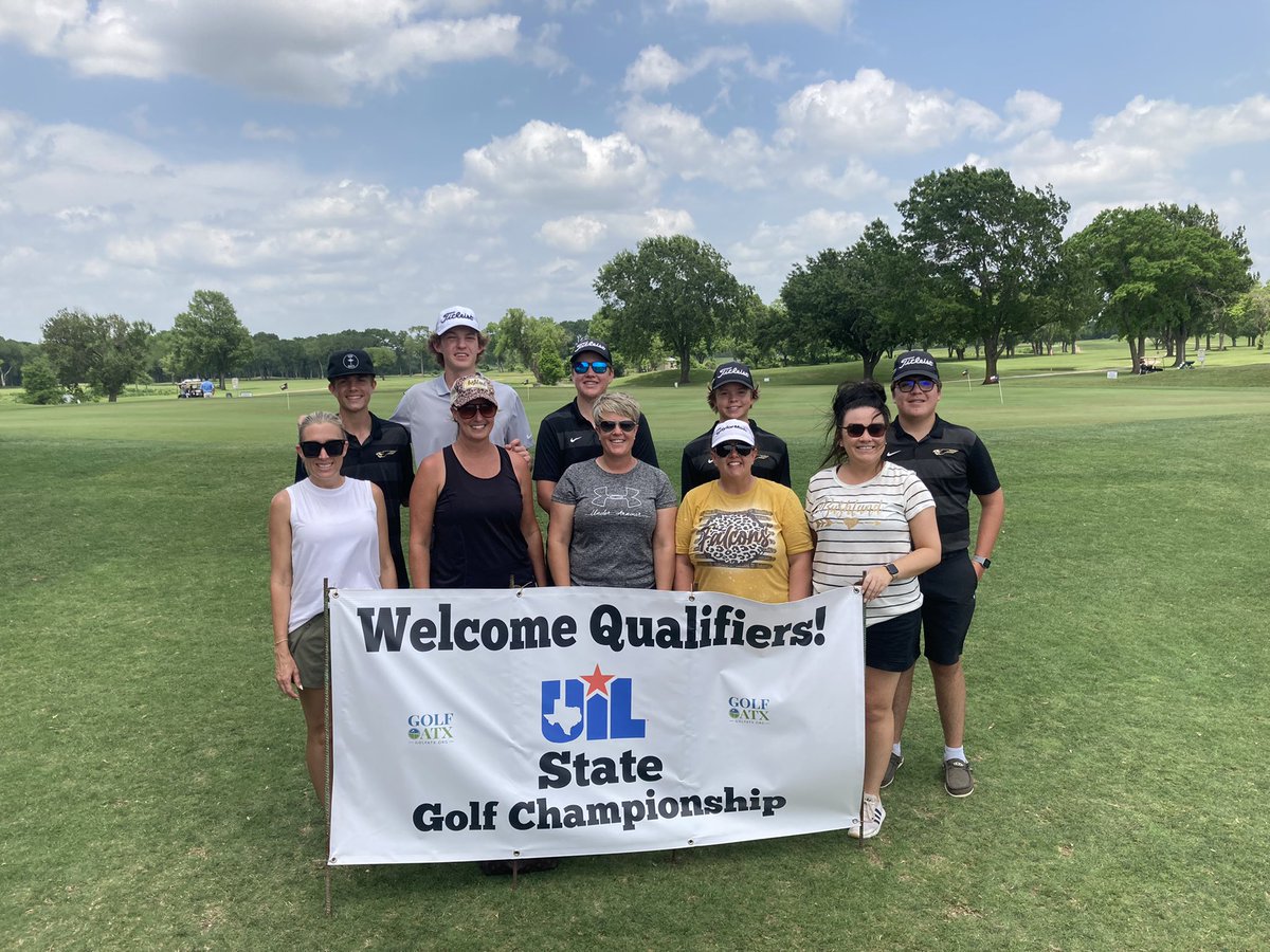 coachcogburn's tweet photo. Proud of these guys. First golf team to compete at state and finished 8th overall. Also a huge shoutout to the moms that drove down on Mother’s Day to support these guys! @Bushland_Golf @BushlandISD @BushlandHS @PressPassSports @coachj_reynolds https://t.co/2Zwne4xkOc
