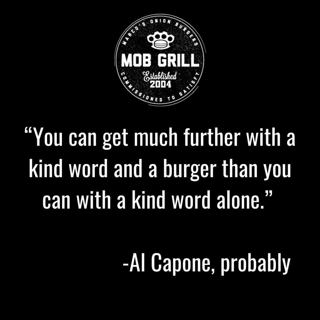MOBGrill's tweet photo. Where’s the lie?
.
.
.
#mobgrill #mobquotes #mobburgers #bestokcburger #onionburger https://t.co/wCdxfu5vzz