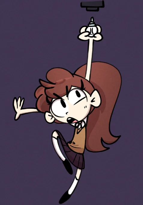 one of my biggest inspirations for my art would deffo be @Peargor !!!

i just really love everything about their art, from colors to expressions to their character designs!!!

so here's jenny trying to fix a lightbulb even though it looks like she's uppercutting someone 