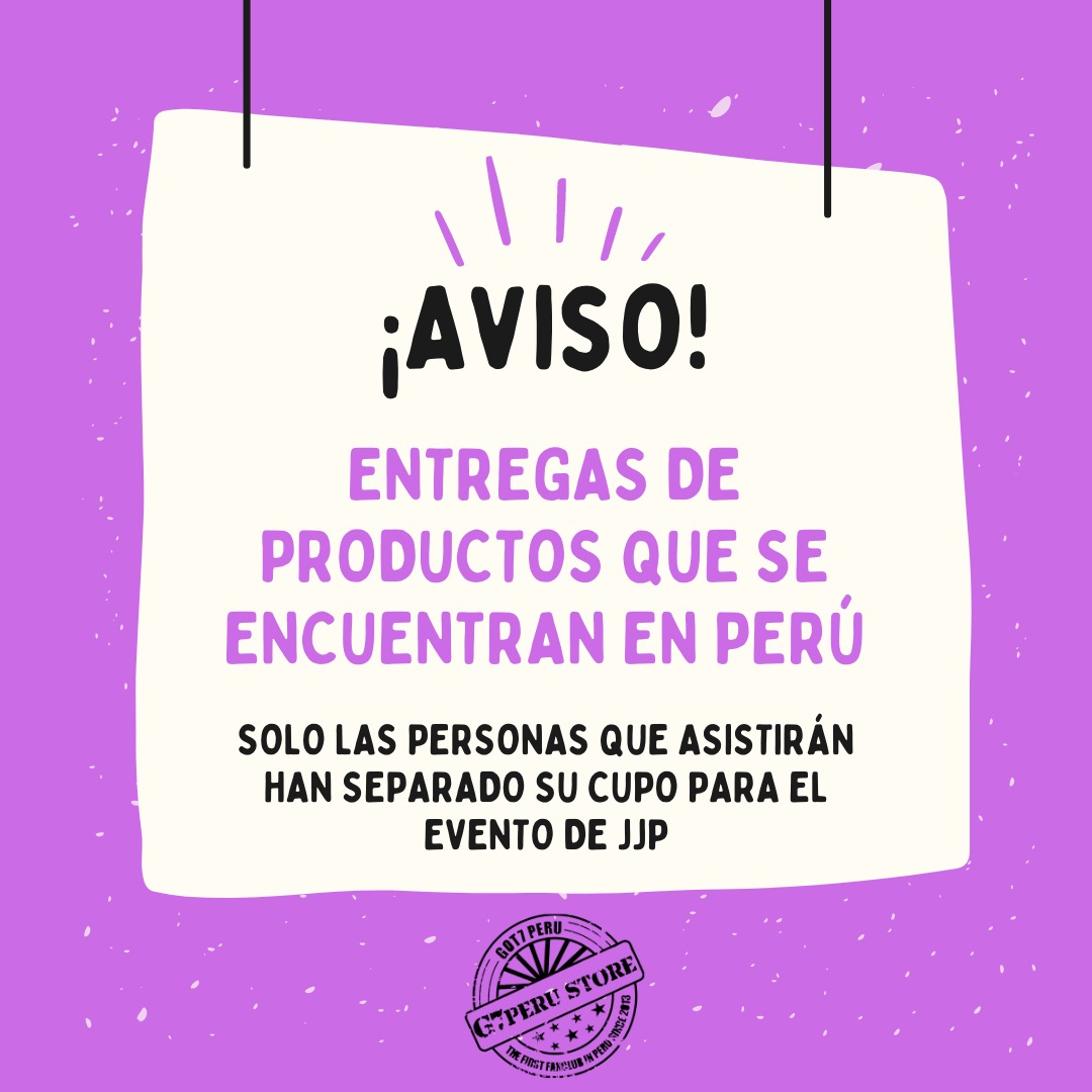 GOT7_Peru's tweet photo. ENTREGAS PRESENCIALES EN EL EVENTO DE ANIVERSARIO DE JJPROJECT
Lean toda la información y llenen el formulario: https://t.co/EPmQspRvwo
Nos vemos el 14 de mayo con los asistentes al evento 🥳
Separen su cupo con @JAYB_G7Peru @JinYoung_G7Peru 💚
#GOT7 #G7PeruStore https://t.co/019NbRLN26