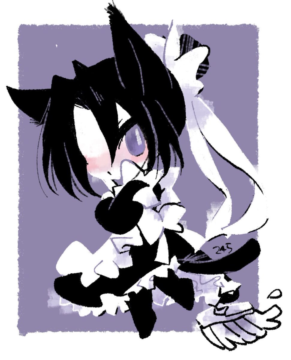 animal ears solo maid tail chibi cat ears alternate costume  illustration images