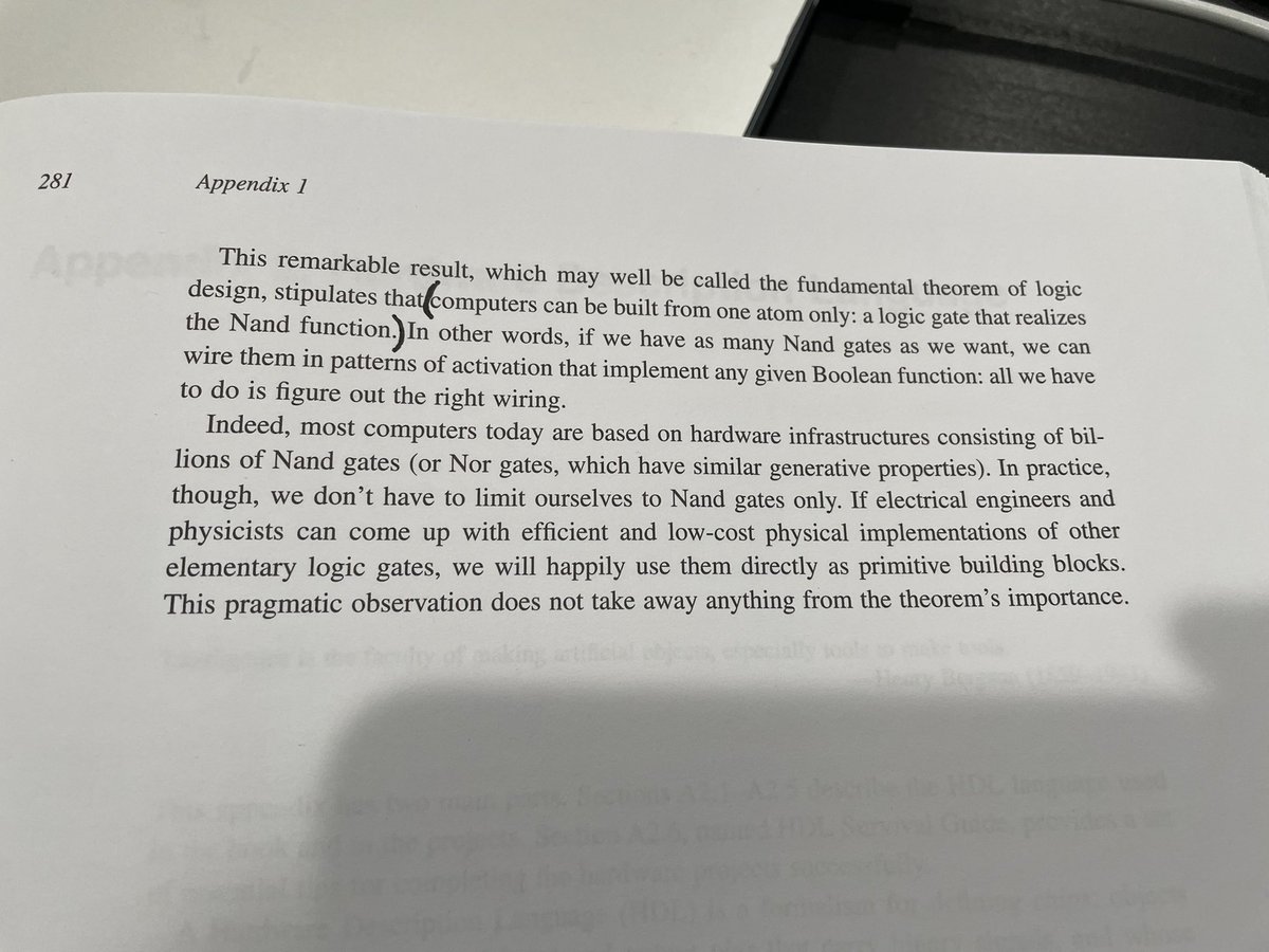 xing_lin_'s tweet photo. It is such an exciting thing to learn that any Boolean function can be implemented by a single operator: Nand! https://t.co/Nvka799rtk