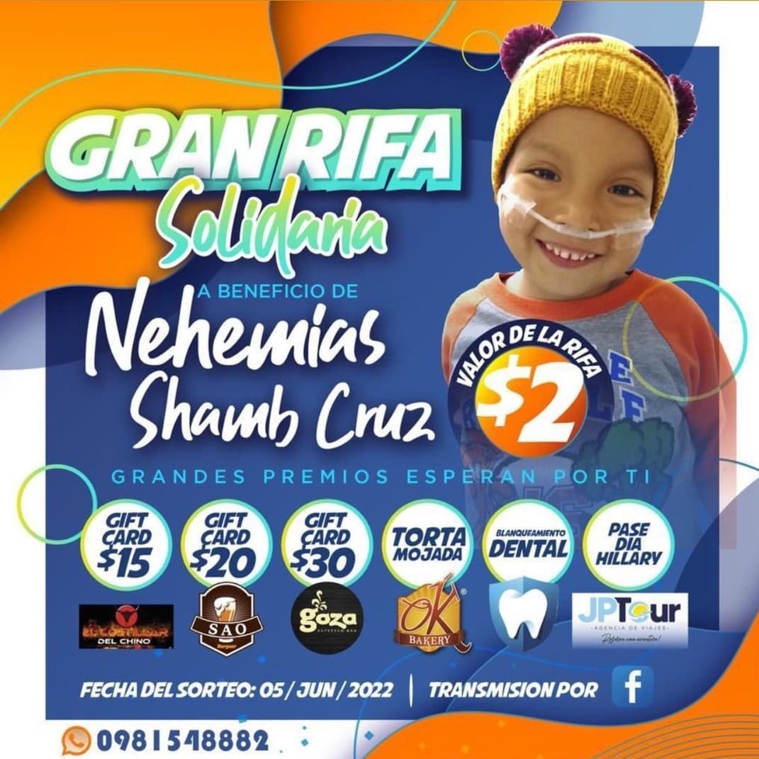 Gracias a quienes se suman esta noble Causa colaborando con los premios 
@jptour_ec 
<a href="/od/">お✨🐾</a>.carolcuenca
<a href="/ok/">ok</a>.bakery.ec 
@sao_bar_pikeos 
@elcostillardelchinoec 
<a href="/gozaespressobar/">Goza Espresso Bar</a>
@espuma_party_machala