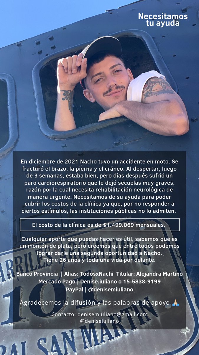lolitaluciani11's tweet photo. @MauroStendel #MauritoSolidario ayúdanos a pagar la rehabilitación para Nachi porfi 🙏🏻🙏🏻🙏🏻🙏🏻 https://t.co/89gCavwkIO