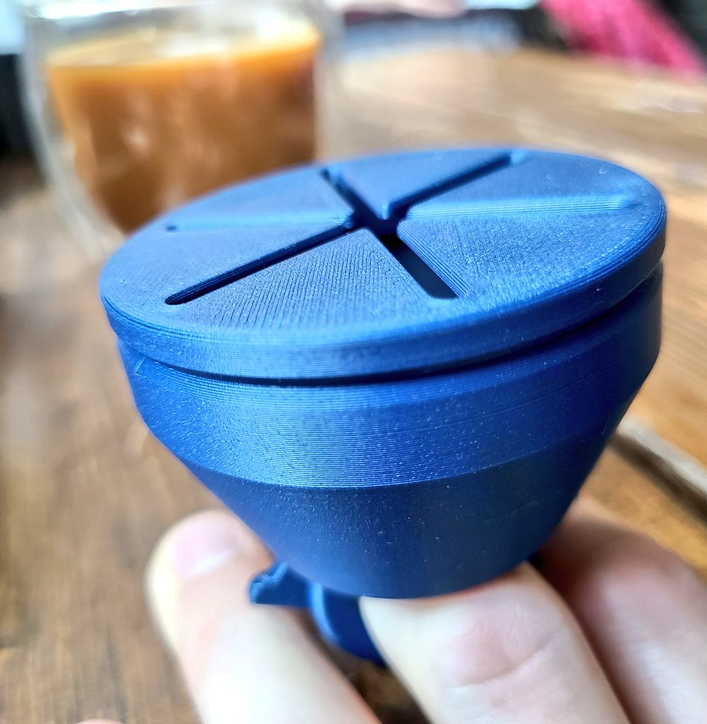 3dprintingjoey's tweet photo. Beautiful practical print finished on the #Ender2 pro, the print is a weeding tool cleaner for Cricut users available on @printablescom. Printed with @Polymaker_3D. That stuff prints incredibly well! #3dprinting https://t.co/z23doLqS3B